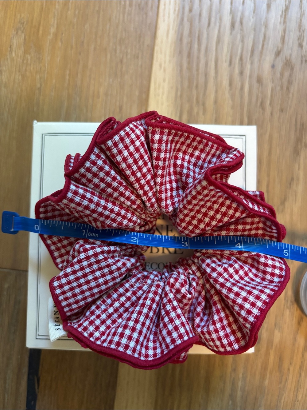 Sezane Maxi Scrunchie - Red Gingham - Picture 4 of 5
